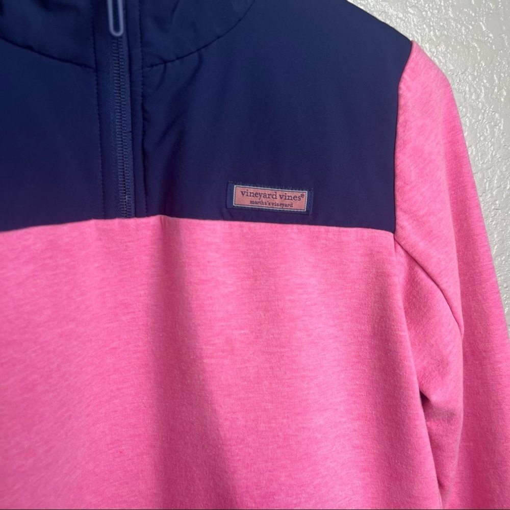 Vineyard Vines Performance Half Zip Jacket Pink/N… - image 4